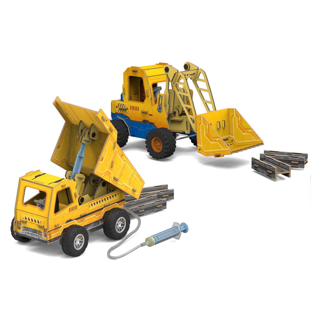 3D Puzzle - Steel Loader & Dump Truck
