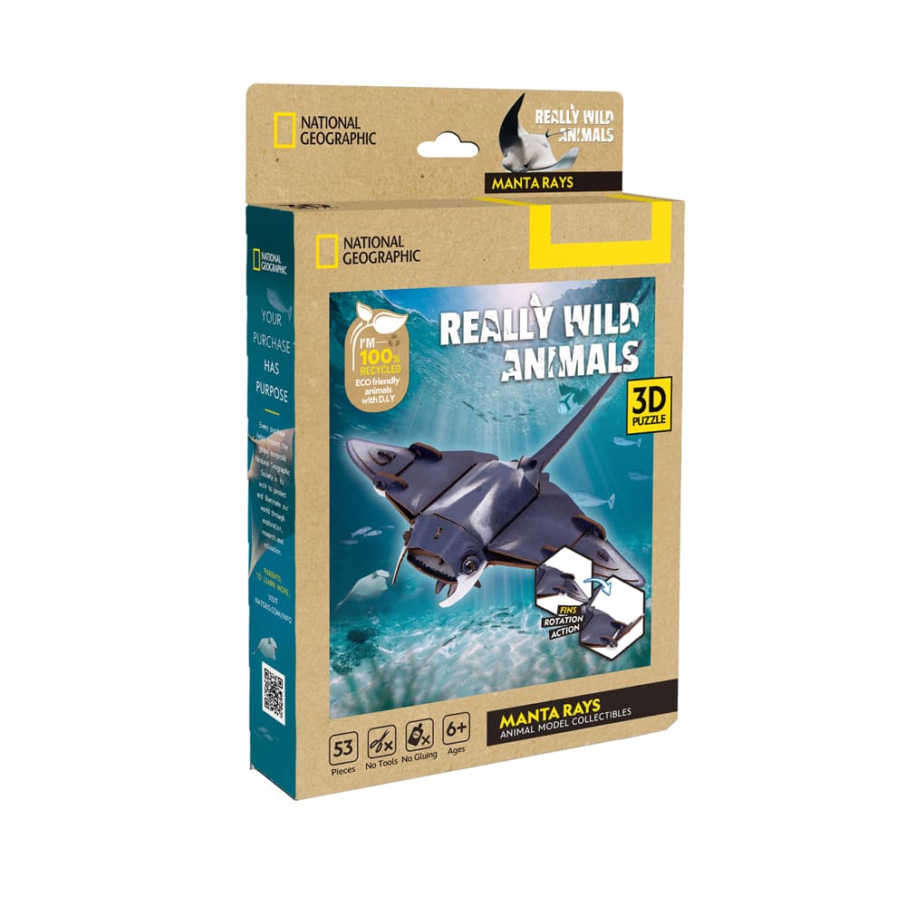3D Puzzle - Really Wild Animals Manta Rays