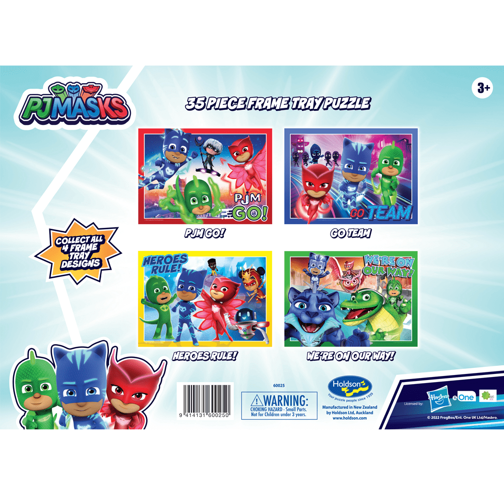 Set of Four PJ Masks S4 35pc Frame Tray Puzzle Assorted