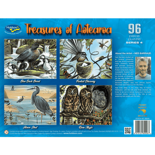 Set of Four Treasures of Aotearoa S4 96pc Frame Tray Puzzle Assorted