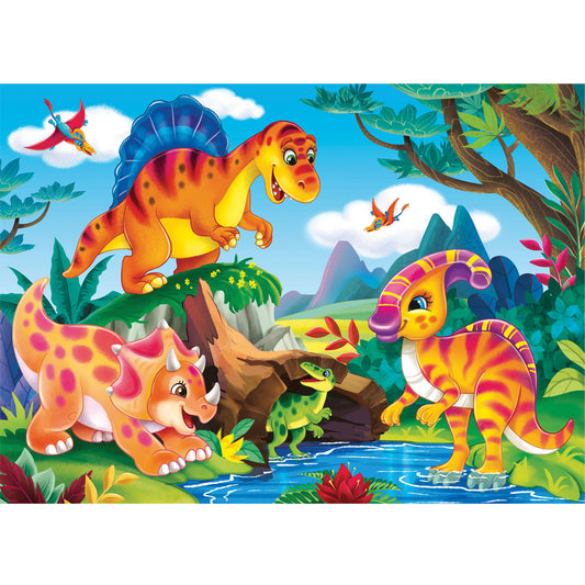 Set of Four Dinosaur Junior 35pc Frame Tray Assorted