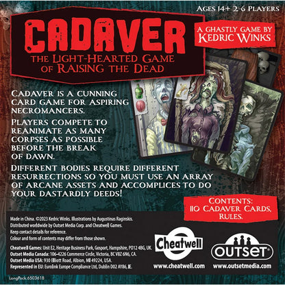 Cadaver Raising Dead Card Game