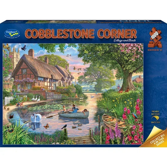 Puzzle - Holdson - Cobblestone Corner S2 1000pc Cottage and Boats
