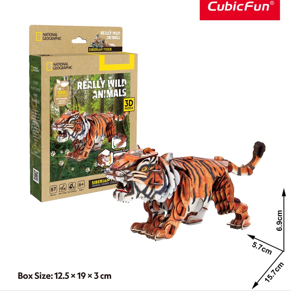 3D Puzzle - Really Wild Animals Siberian Tiger