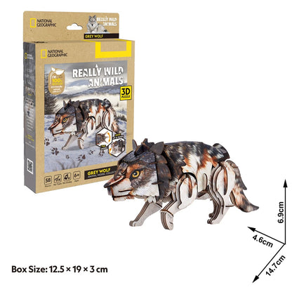3D Puzzle - Really Wild Animals Grey Wolf