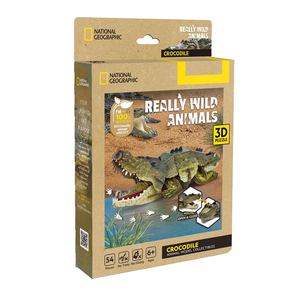 3D Puzzle - Really Wild Animals Crocodile