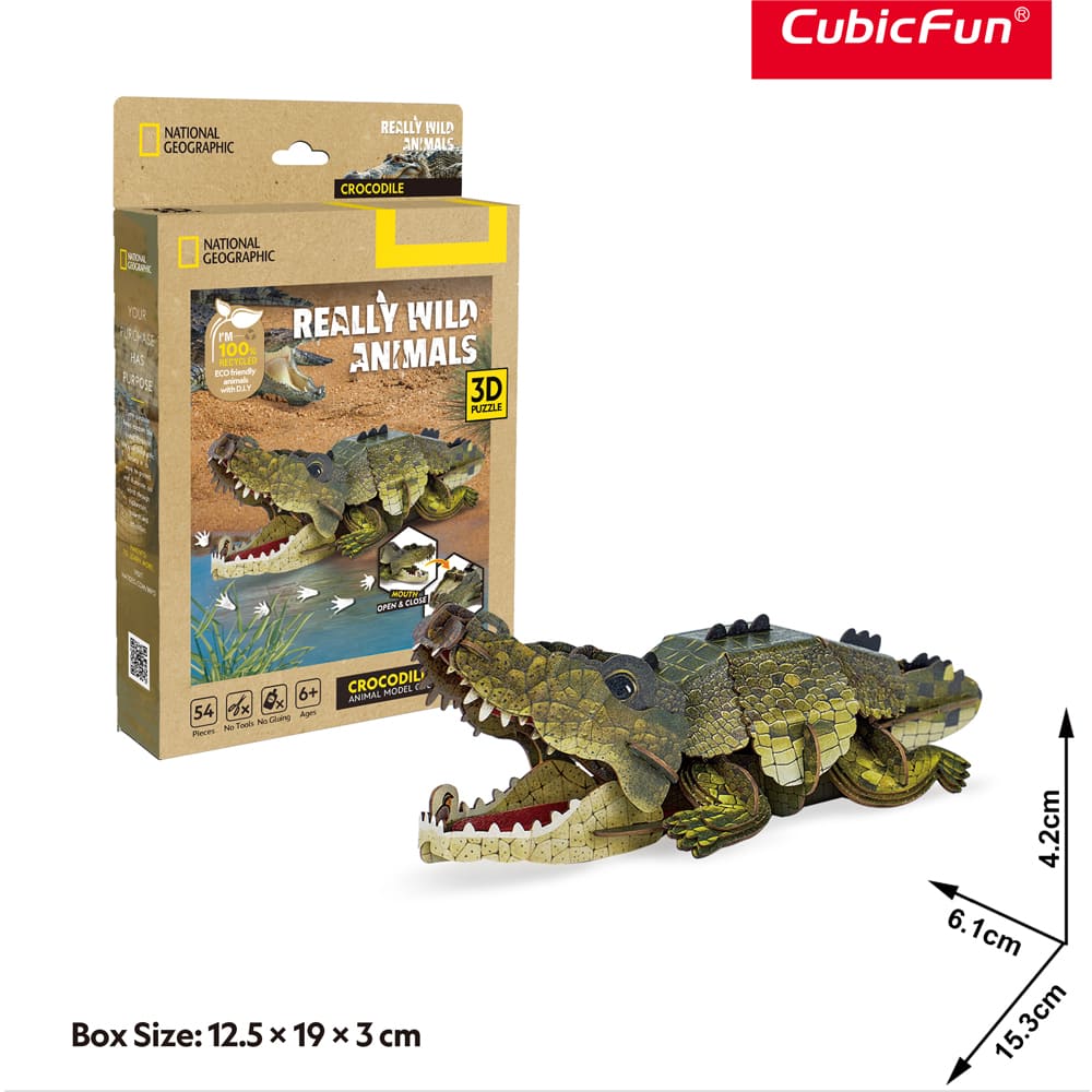 3D Puzzle - Really Wild Animals Crocodile