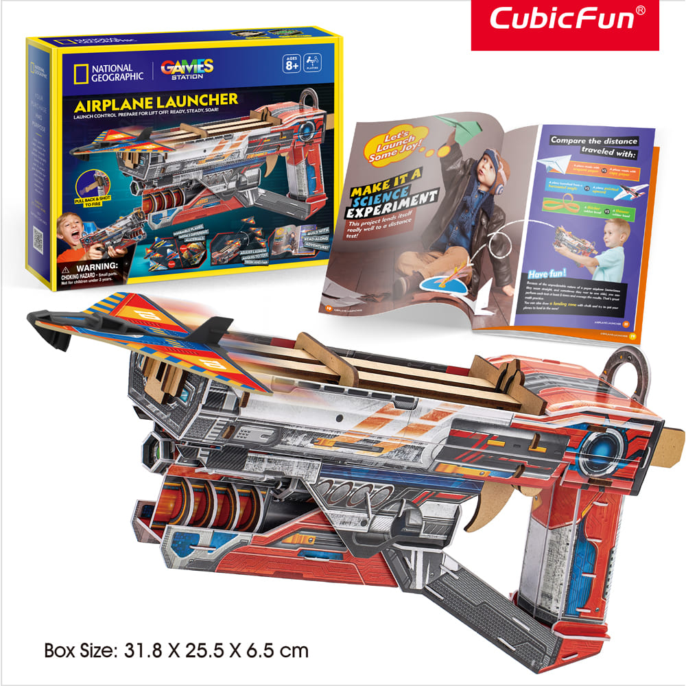 3D Puzzle - Blue Box - Airplane Launcher