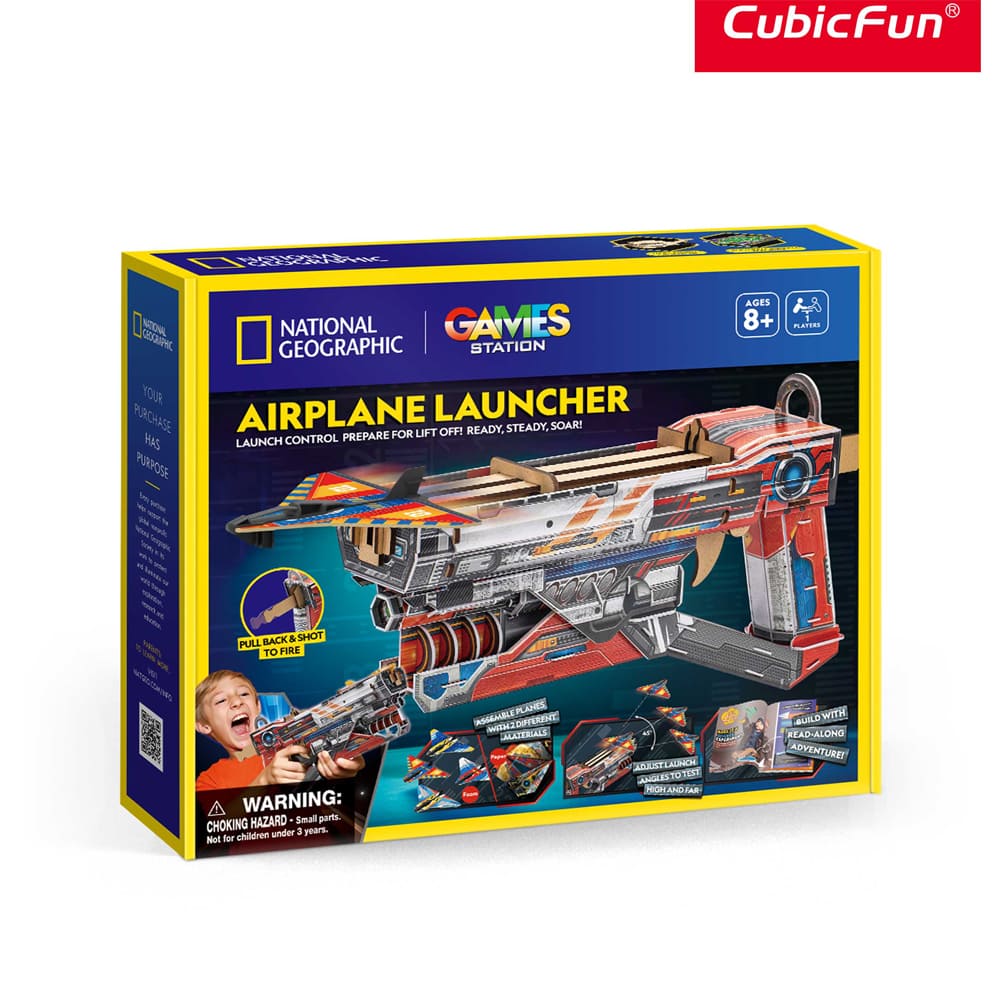 3D Puzzle - Blue Box - Airplane Launcher