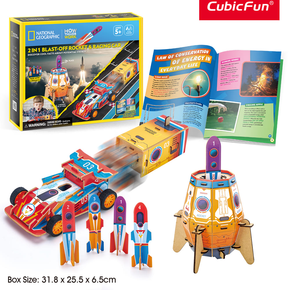 3D Puzzle - 2 in 1 Rocket Racing Car