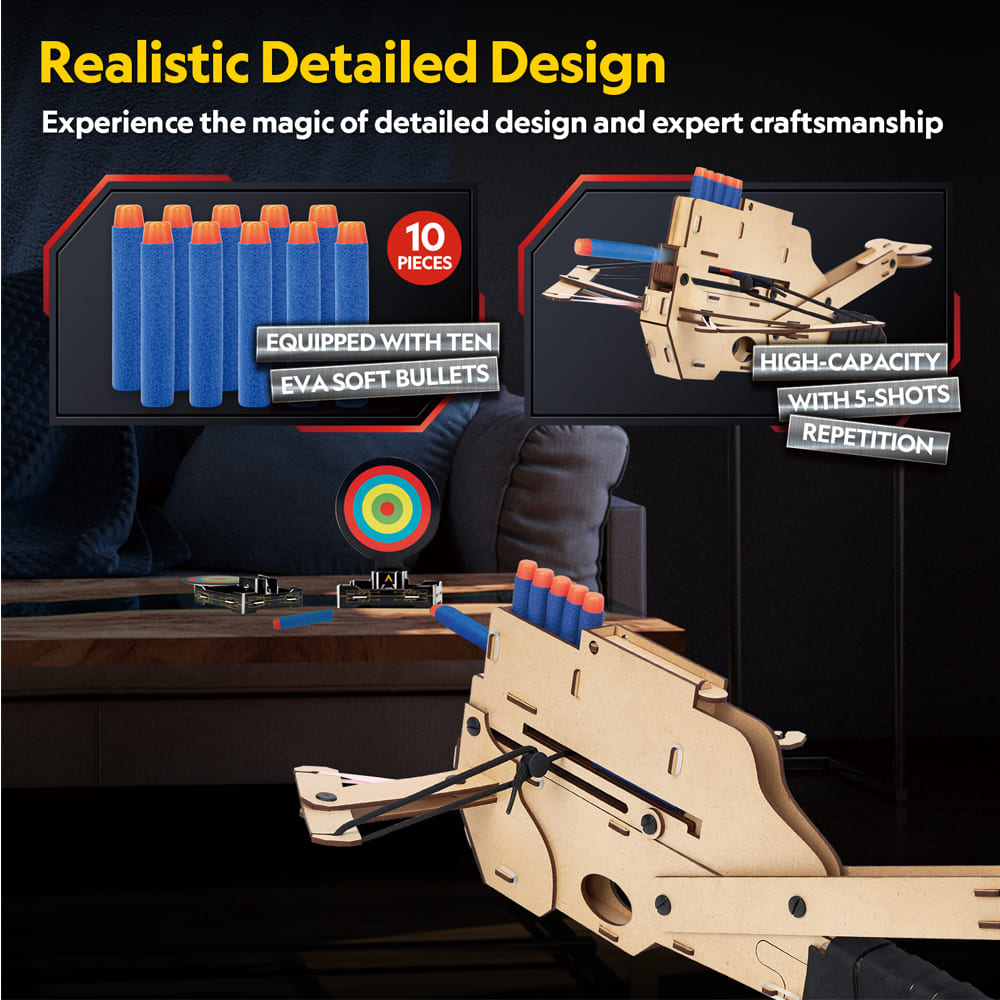 3D Puzzle - Blue Box - Dart Firing Crossbow