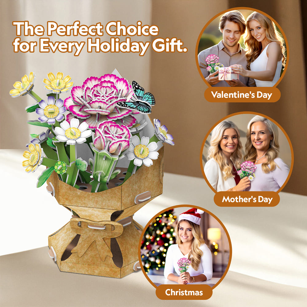 3D Puzzle - Flower Bouquet Carnation