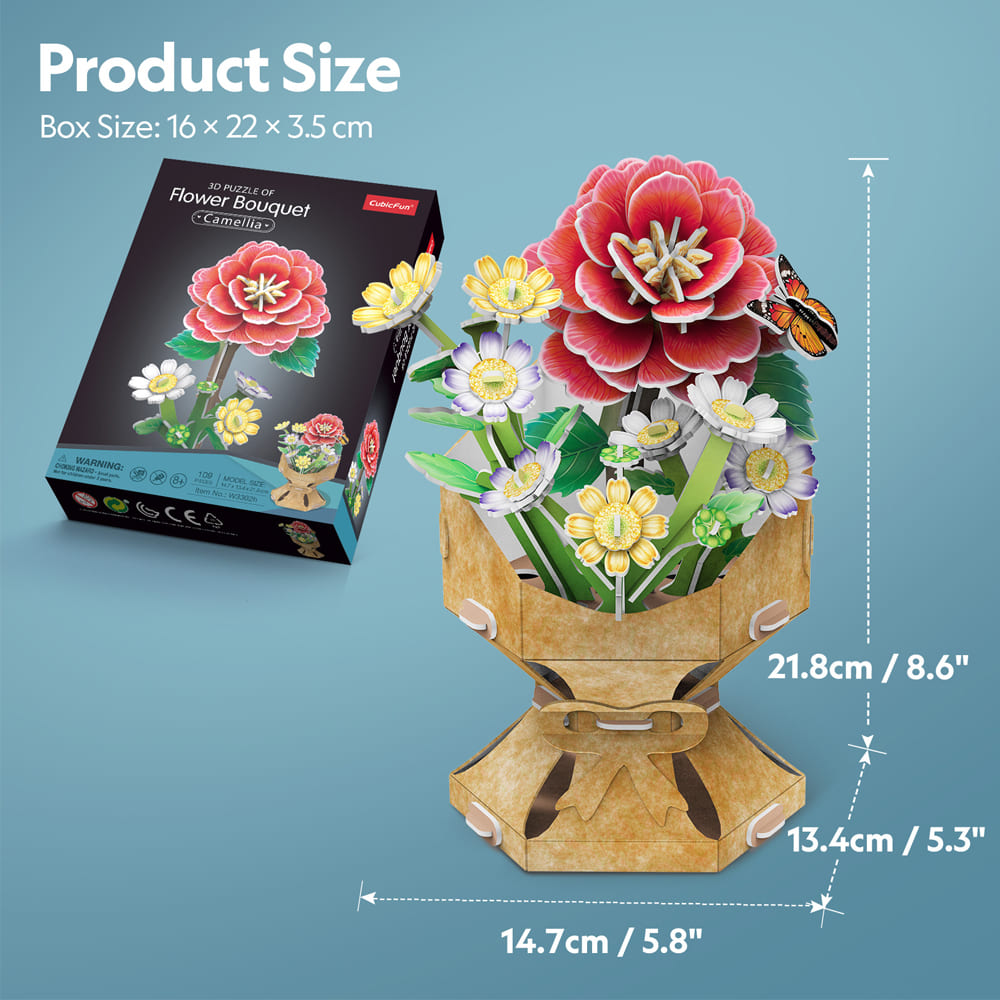 3D Puzzle - Flower Bouquet Camellia