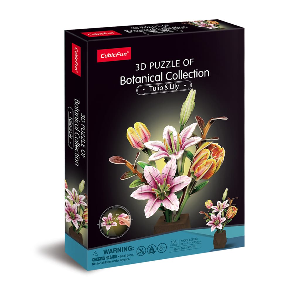 3D Puzzle - Flower Bouquet Lily & Tulip