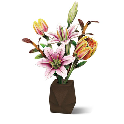 3D Puzzle - Flower Bouquet Lily & Tulip