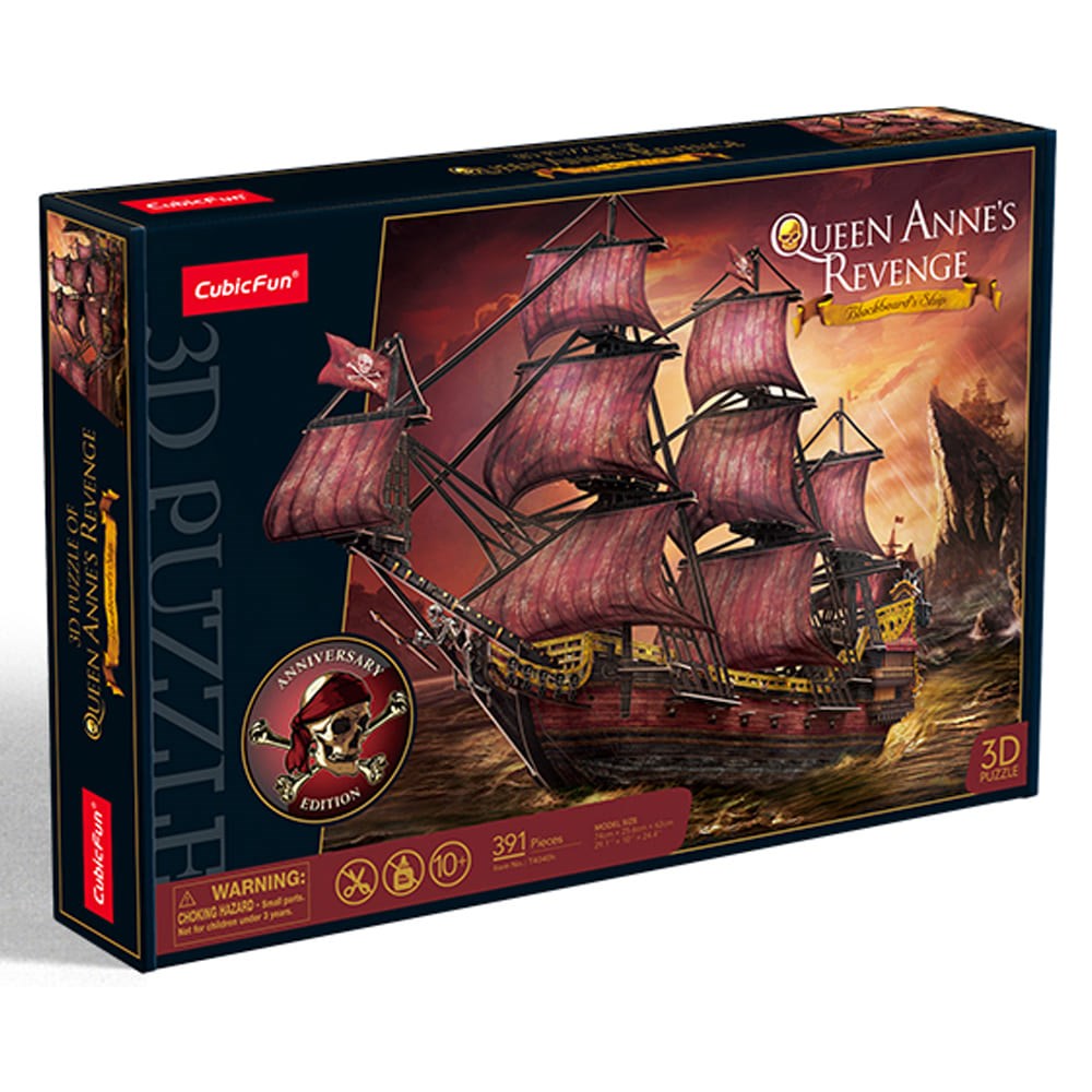 3D Puzzle - Queen Anne's Revenge Blackbeards Ship (Anniversary RED Edition)