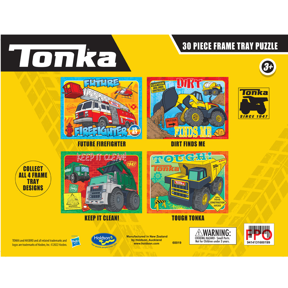 Set of Four Tonka 30pc Frame Tray Puzzle Assorted