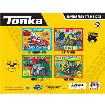 Set of Four Tonka 30pc Frame Tray Puzzle Assorted
