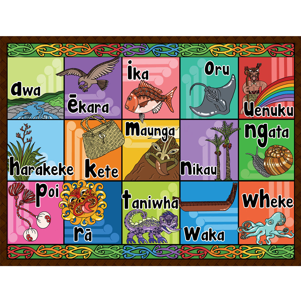 Set of Four Te Reo Maori 35pc Frame Tray Puzzle Assorted