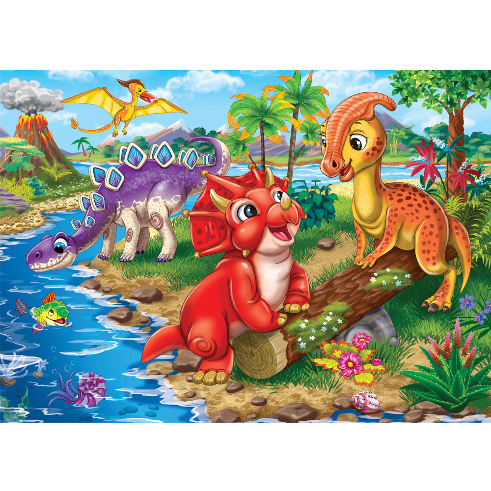 Set of Four Dinosaur Junior 35pc Frame Tray Assorted