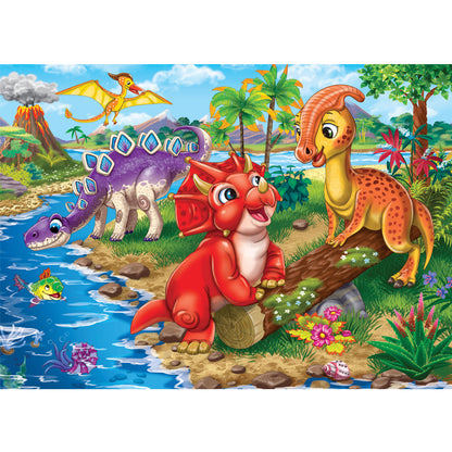 Set of Four Dinosaur Junior 35pc Frame Tray Assorted