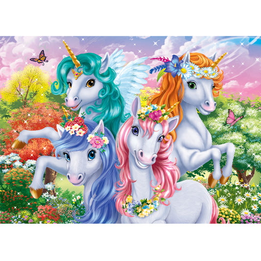 Set of Four Unicorn Wonder 35pc Frame Tray Puzzle Assorted