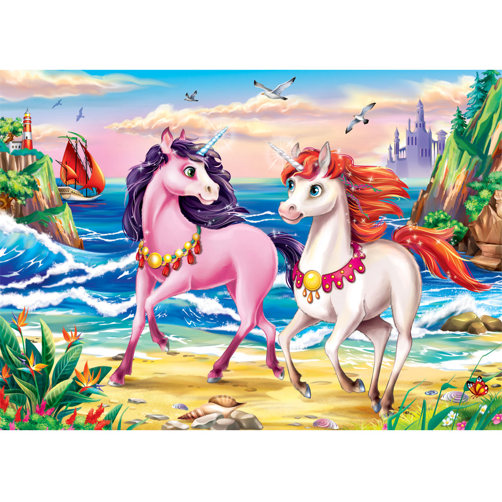 Set of Four Unicorn Wonder 35pc Frame Tray Puzzle Assorted