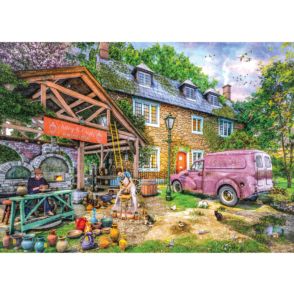 Cobblestone Corner, The Potter's Cottage, 1000pc