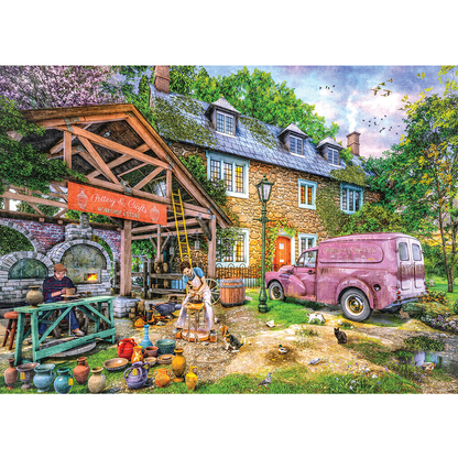 Cobblestone Corner, The Potter's Cottage, 1000pc