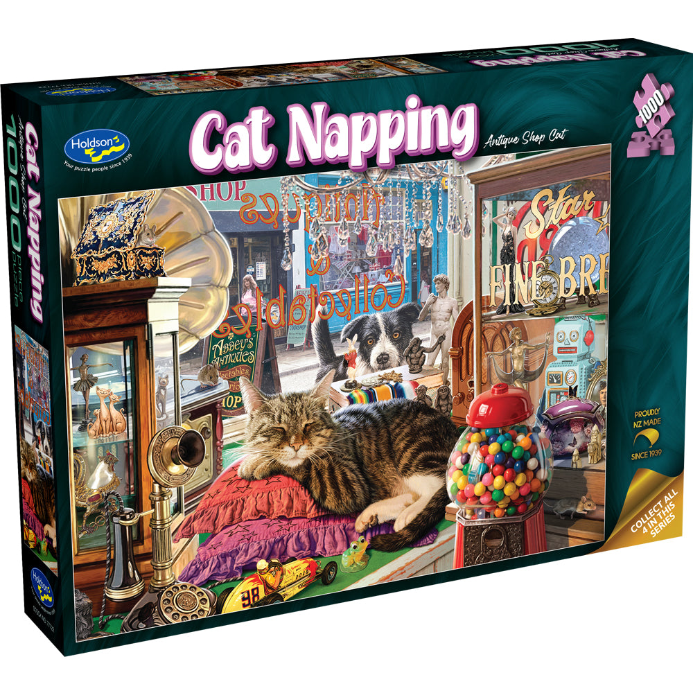 Cat Napping, Antique Shop, 1000pc