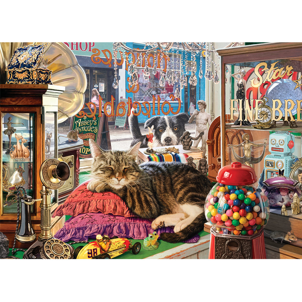 Cat Napping, Antique Shop, 1000pc