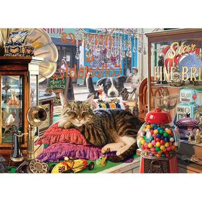 Cat Napping, Antique Shop, 1000pc