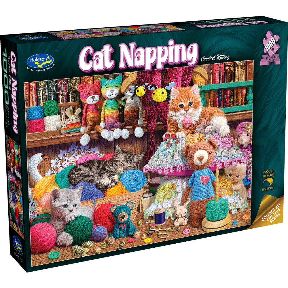 Cat Napping, Crochet Kittens, 1000pc