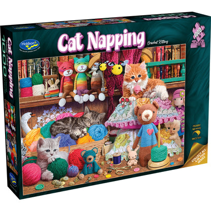 Cat Napping, Crochet Kittens, 1000pc