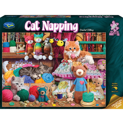 Cat Napping, Crochet Kittens, 1000pc