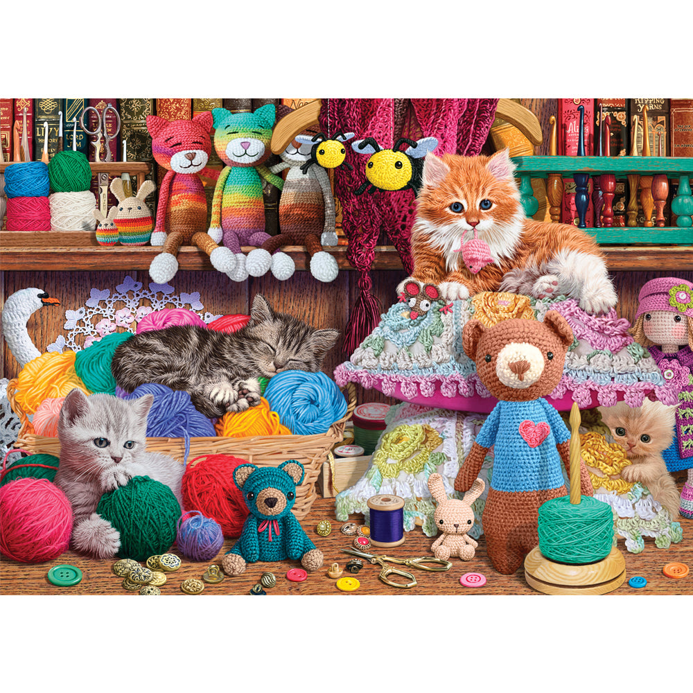 Cat Napping, Crochet Kittens, 1000pc