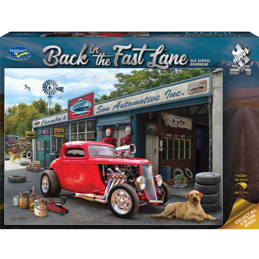 Back In Fast Lane Old School Gearheads, 1000pc