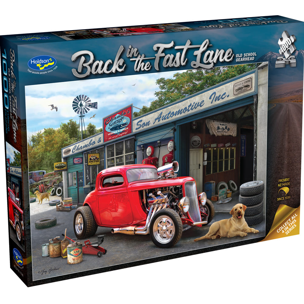 Back In Fast Lane Old School Gearheads, 1000pc
