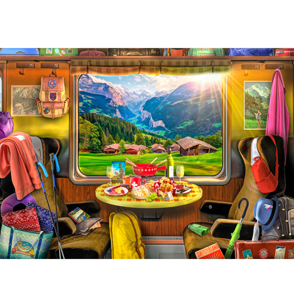 The Travelers Window, Switzerland Train Ride, 1000pc