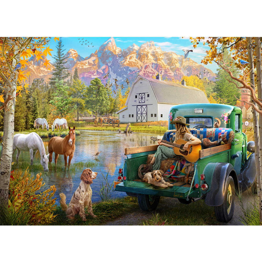 Puzzle - Holdson - Yellow Mountain Ranch - 500XLpc Puzzle - Mountain Music