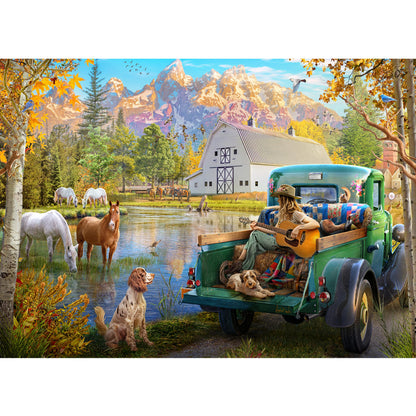 Puzzle - Holdson - Yellow Mountain Ranch - 500XLpc Puzzle - Mountain Music