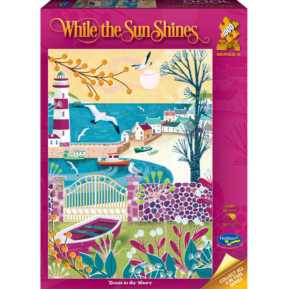 While the Sun Shines: Boats to the Shore, 1000pc