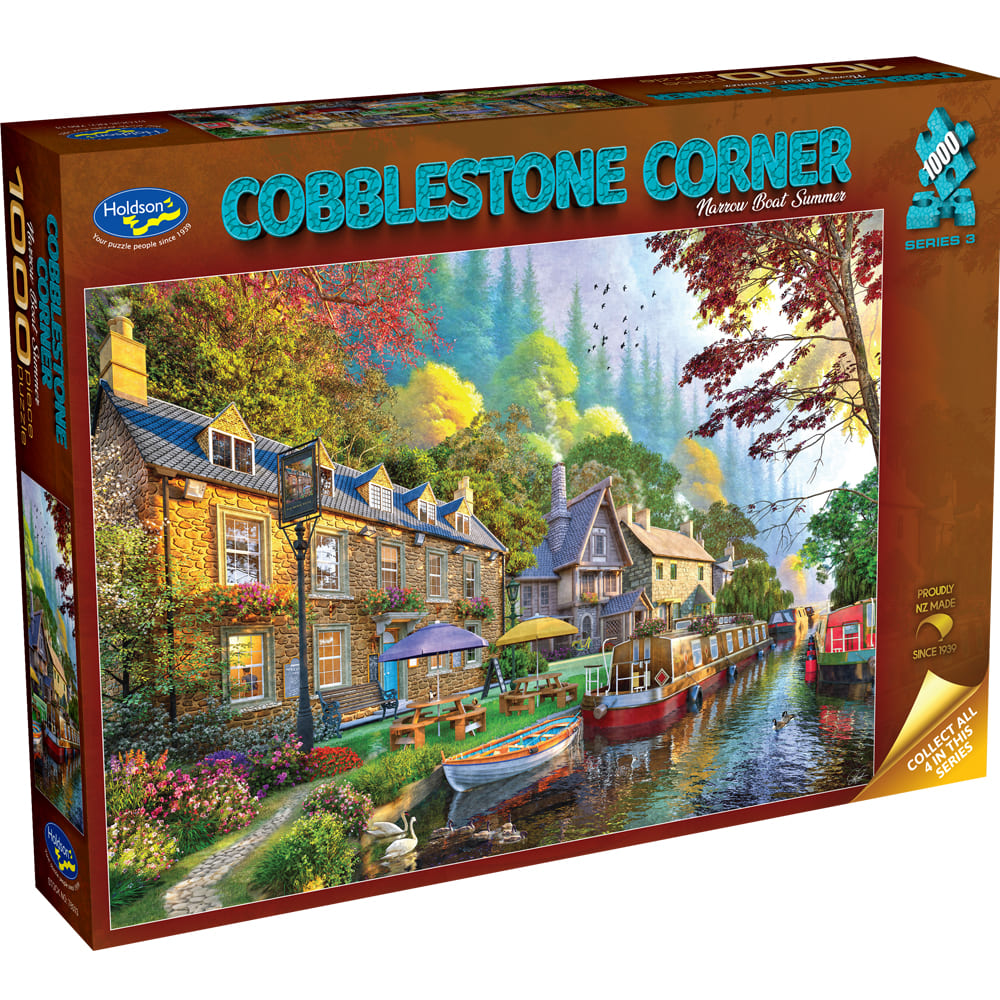 Cobblestone Corner S3, Narrow Boat Summer, 1000pc