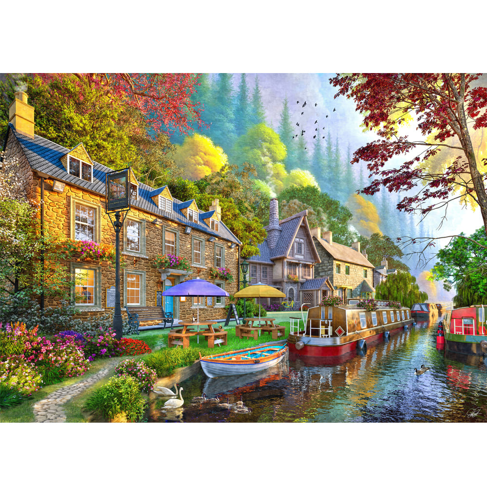 Cobblestone Corner S3, Narrow Boat Summer, 1000pc