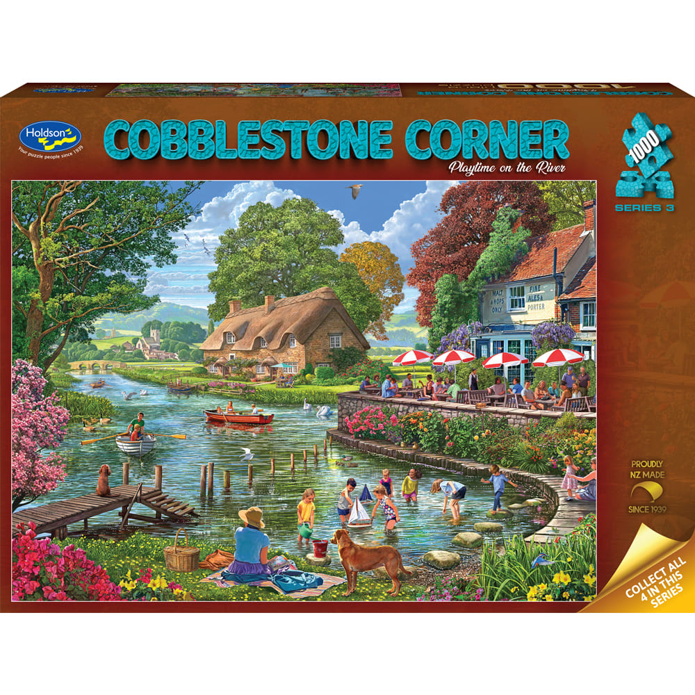 Cobblestone Corner S3, Playtime on the River, 1000pc