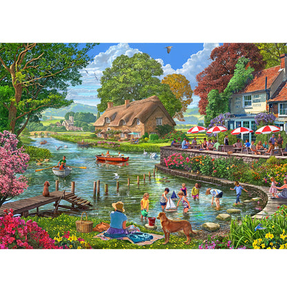 Cobblestone Corner S3, Playtime on the River, 1000pc