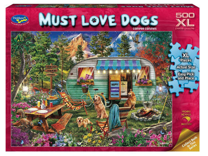 Puzzle - Holdson - Must Love Dogs - Camper Canines 500 XL Size Pieces