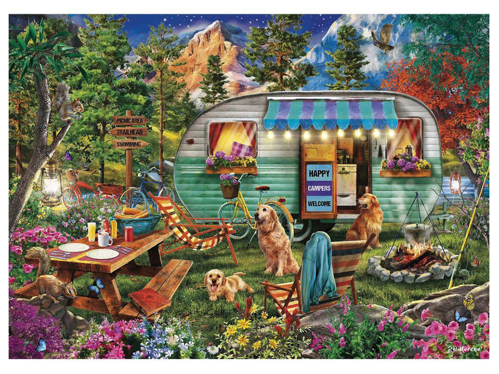 Puzzle - Holdson - Must Love Dogs - Camper Canines 500 XL Size Pieces