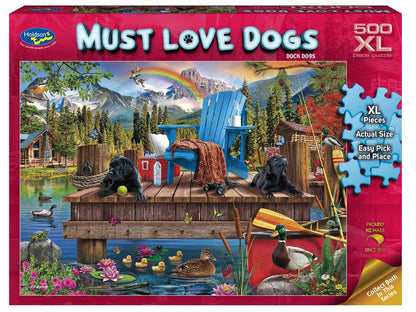 Puzzle - Holdson - Must Love Dogs - Dock Dogs 500 XL Size Pieces
