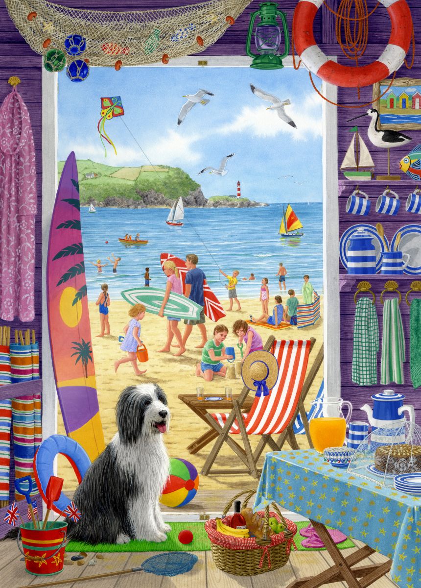 Puzzle - Holdson - Out the Back Door - At the Beach - 500pc XL